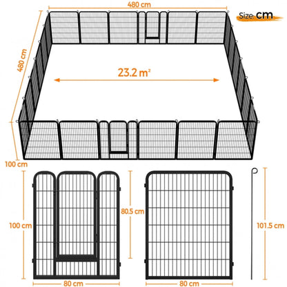 32x Panel Heavy Duty Dog Playpen Dog Pen