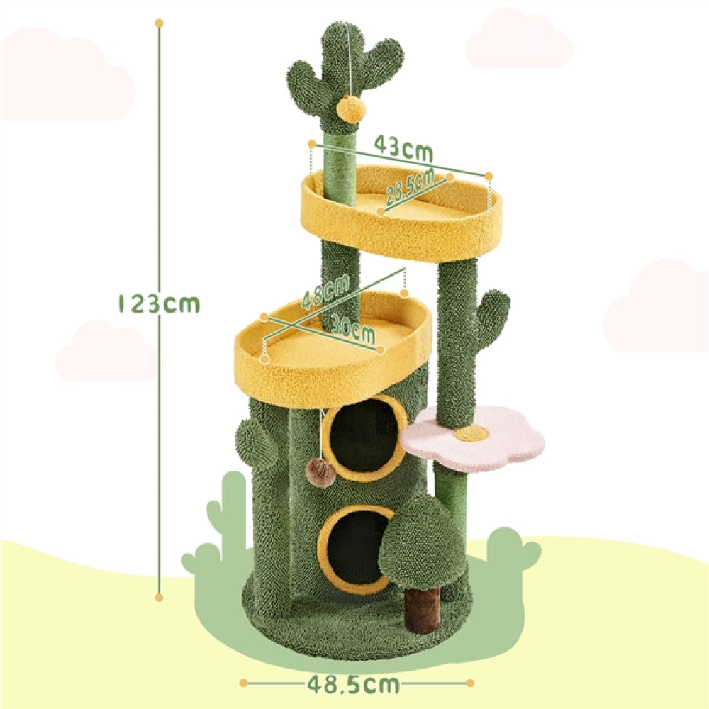 Oasis-Themed Cat Tree Cat Tower
