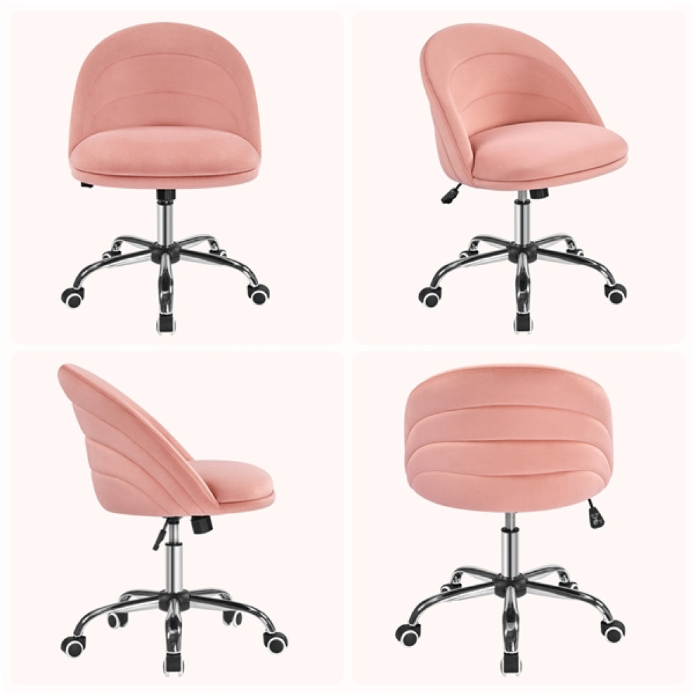 Modern Velvet Armless Desk Chair