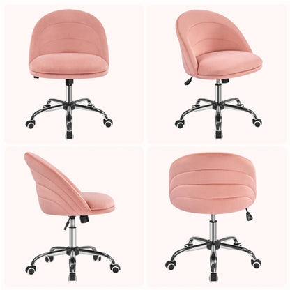 Modern Velvet Armless Desk Chair