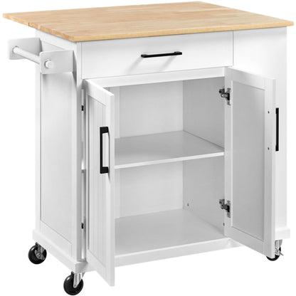 Kitchen Cart wood top with storage
