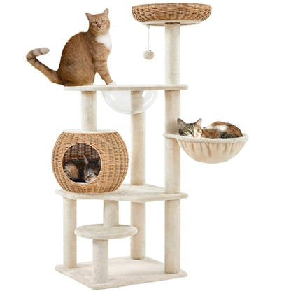 54″ Tall Rattan Cat Tree