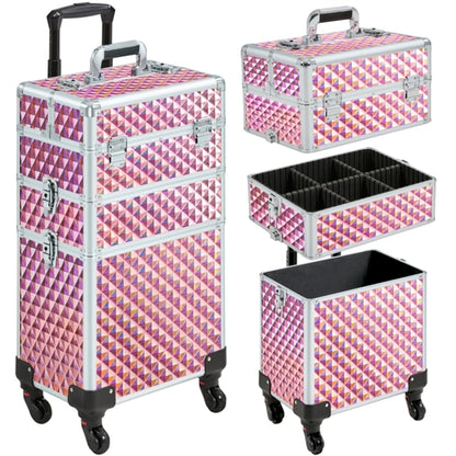 3-in-1 Rolling Makeup Train Case
