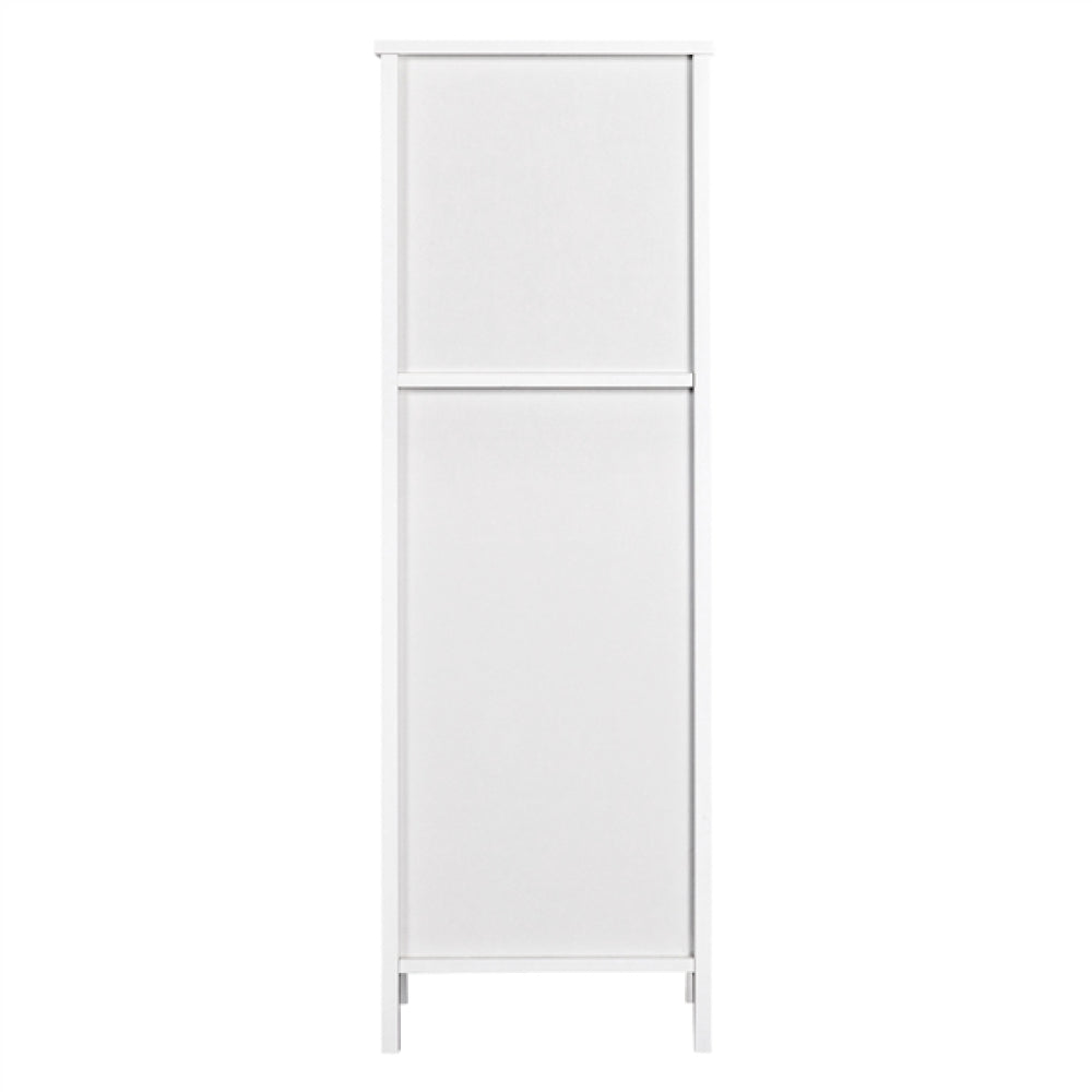 White Bathroom Cabinet 2 Hideaway Drawers 1 Shelf