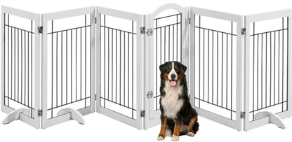 6-Panel Pet Puppy Safety Fence with 3 Support Feet