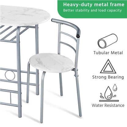 Modern Dining Set 1X Table + 2 Chairs