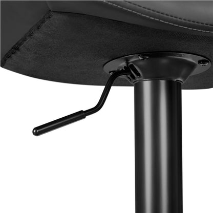 Set of 2 Height Adjustable PU Leather Bar Stools