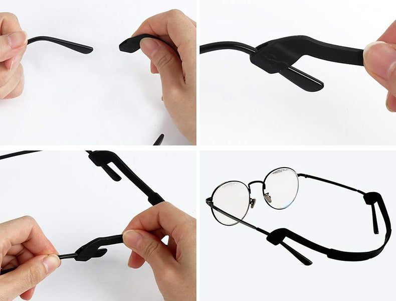 3 PCS Boy Colour Eyeglasses Silicon Antislip Holder Cover Ear Hook Retainer
