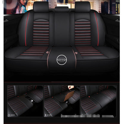 Car Seat Cover Faux Leather Cushion 5 Seater Full Set Front & Rear