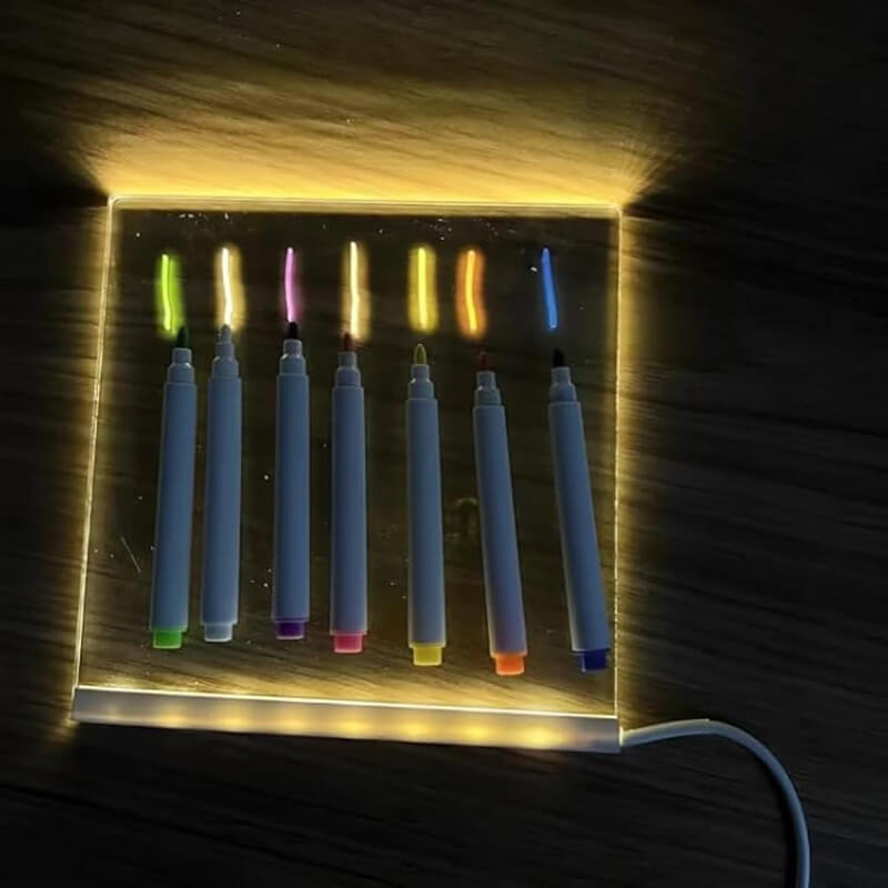 Mobie LED Acrylic Writing And Drawing Board With Warm Light For Kids 3+