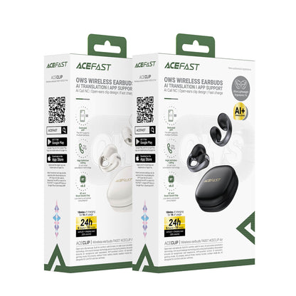 Acefast 6H Playtime IPX4 Bluetooth 6.0 Open Ear Earbuds with App Control FA007