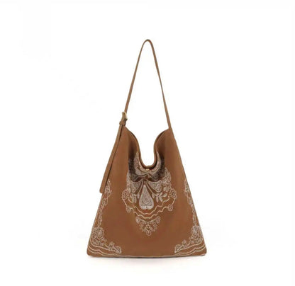 Lady Bohemian Embroidered Triangle Shoulder Bag