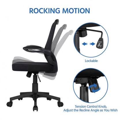 Height Adjustable Mesh Office Chair w/ Flip-up Armrests