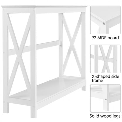 2-Tier X-Design Console Table