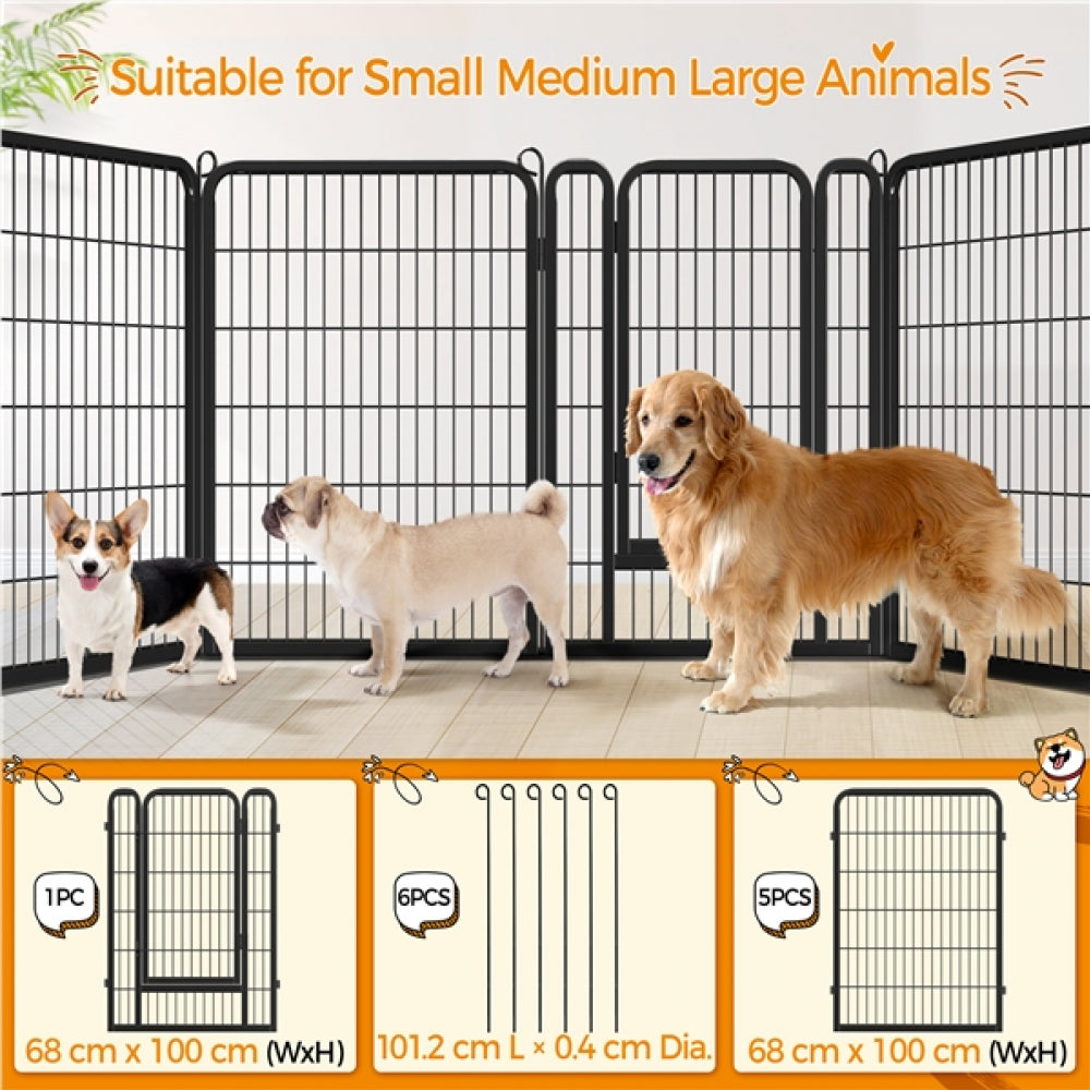 6 Panels Dog Playpen