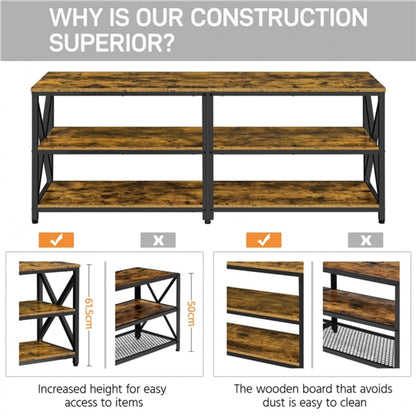 Vintage 3-layer TV Stand for TV up to 70 Inches