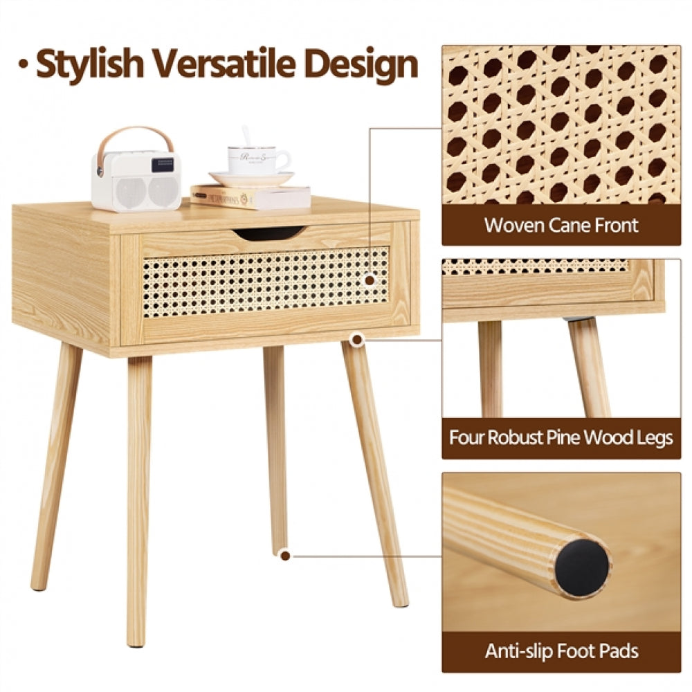 2PCS Bedside Table Nightstand