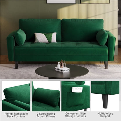 Fabric Upholstered Sofa 2 Seater Couch
