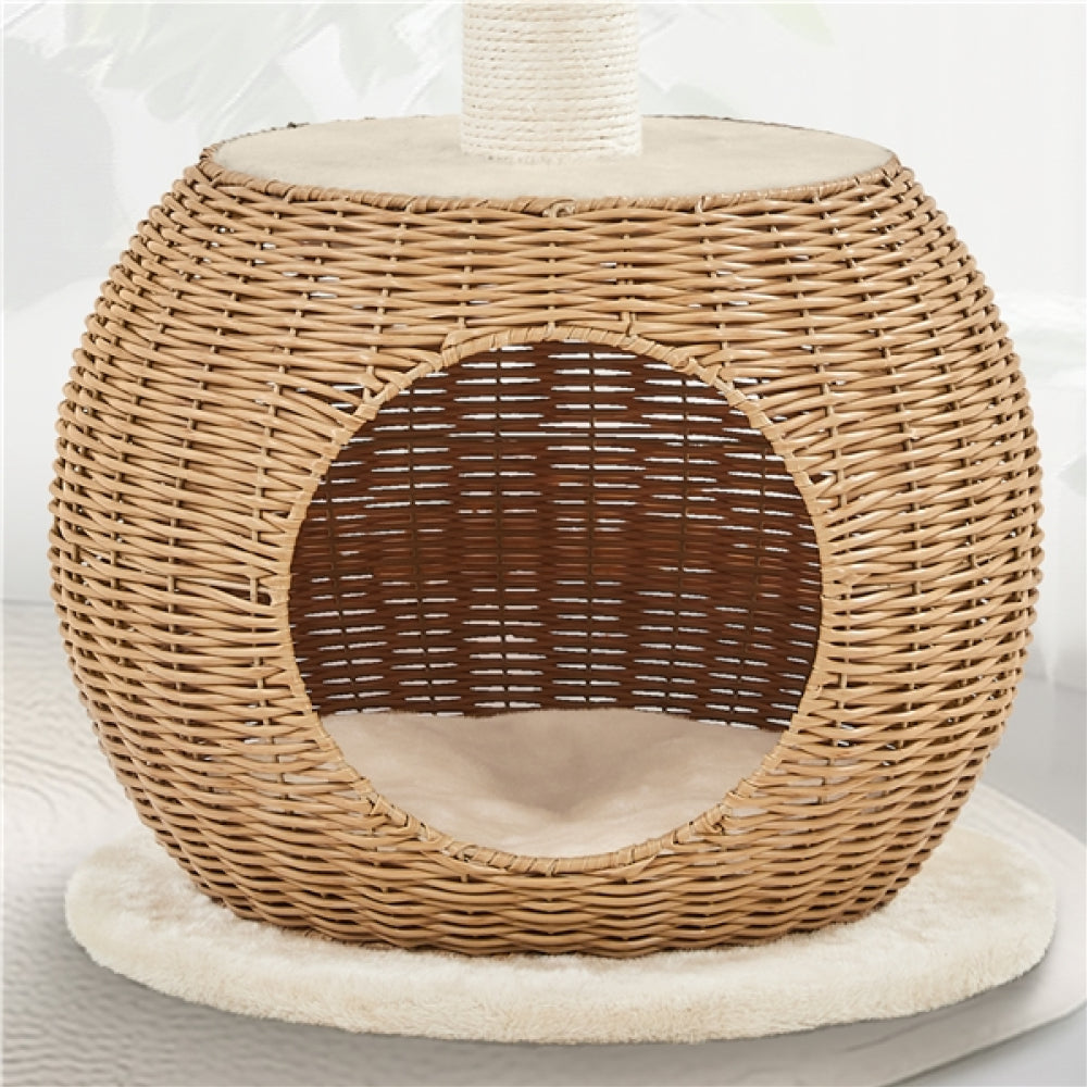 Rattan Cat House Cat Tower