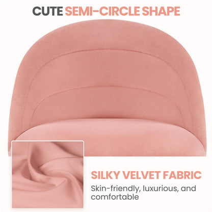 Modern Velvet Armless Desk Chair