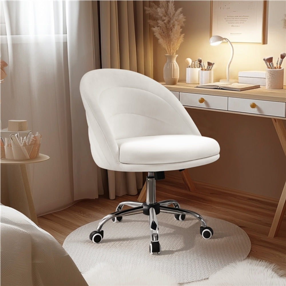 Velvet Armless Office Chair