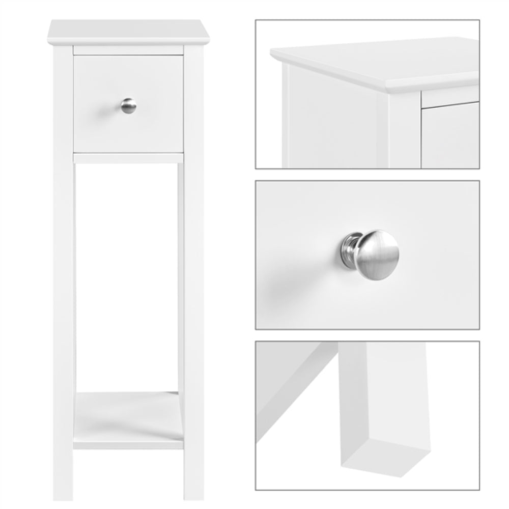 Minimalist Slim Bedside Table End Table With Storage Drawer