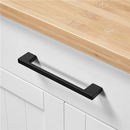 Kitchen Island Cart with Spice Rack Storage Rolling Kitchen Cart