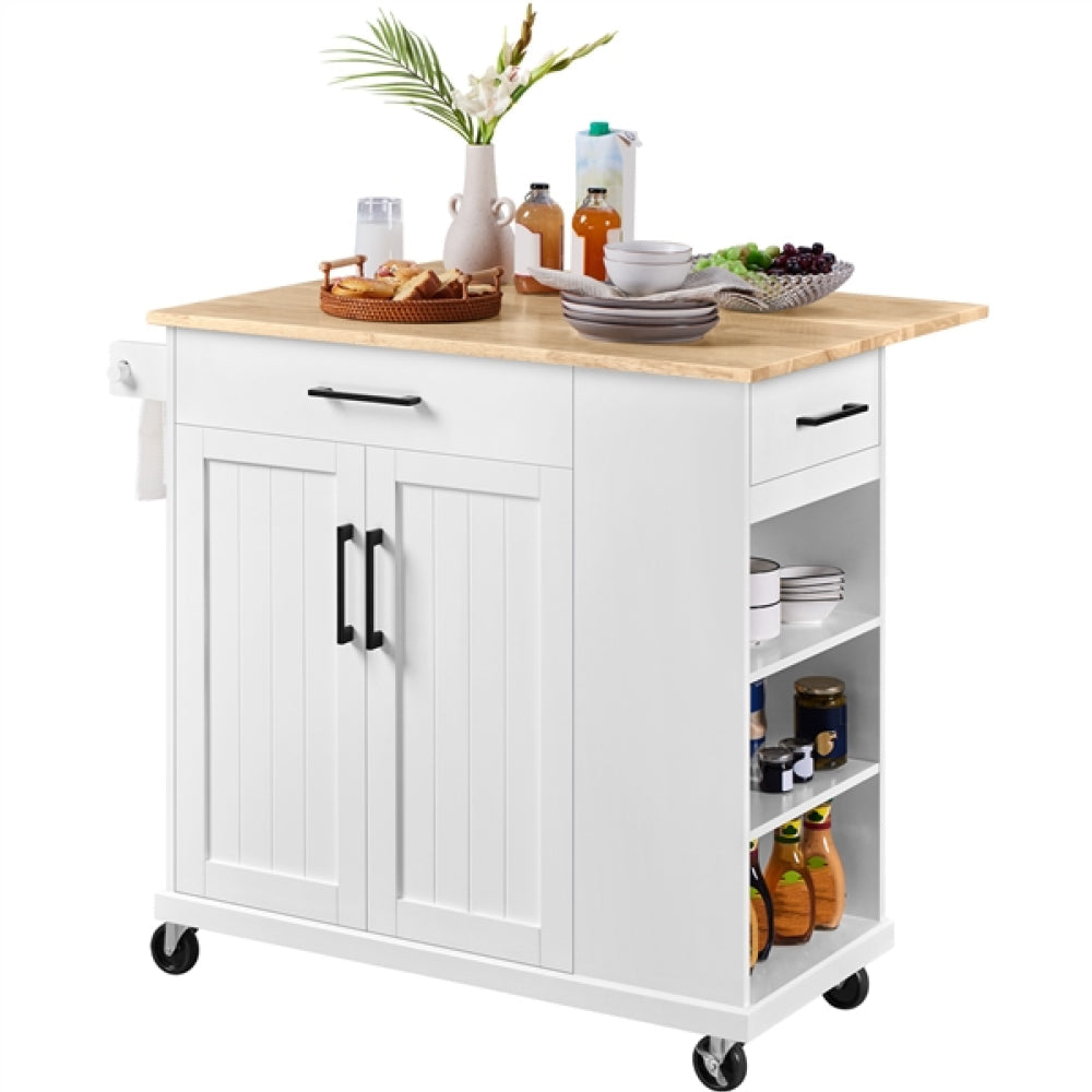 Kitchen Cart wood top with storage