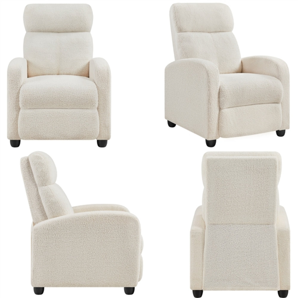 Boucle Recliner Chair Armchair