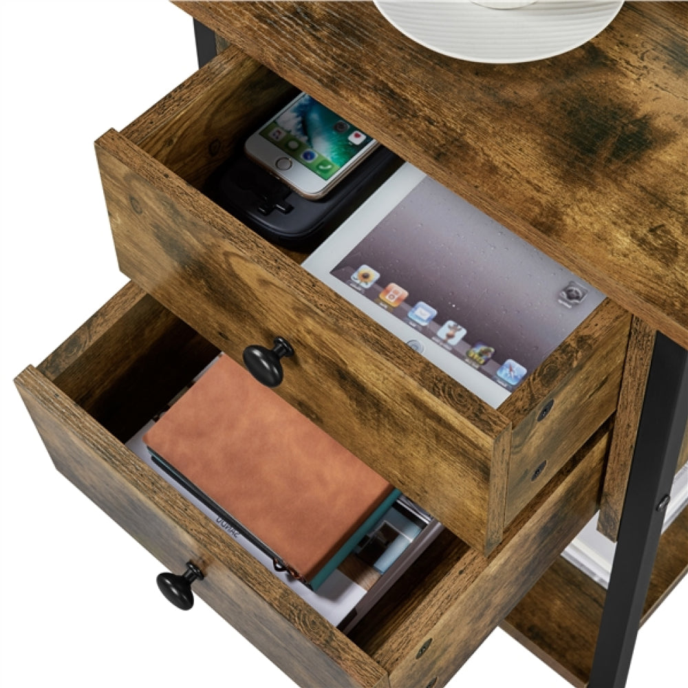 2-Drawer Side Table