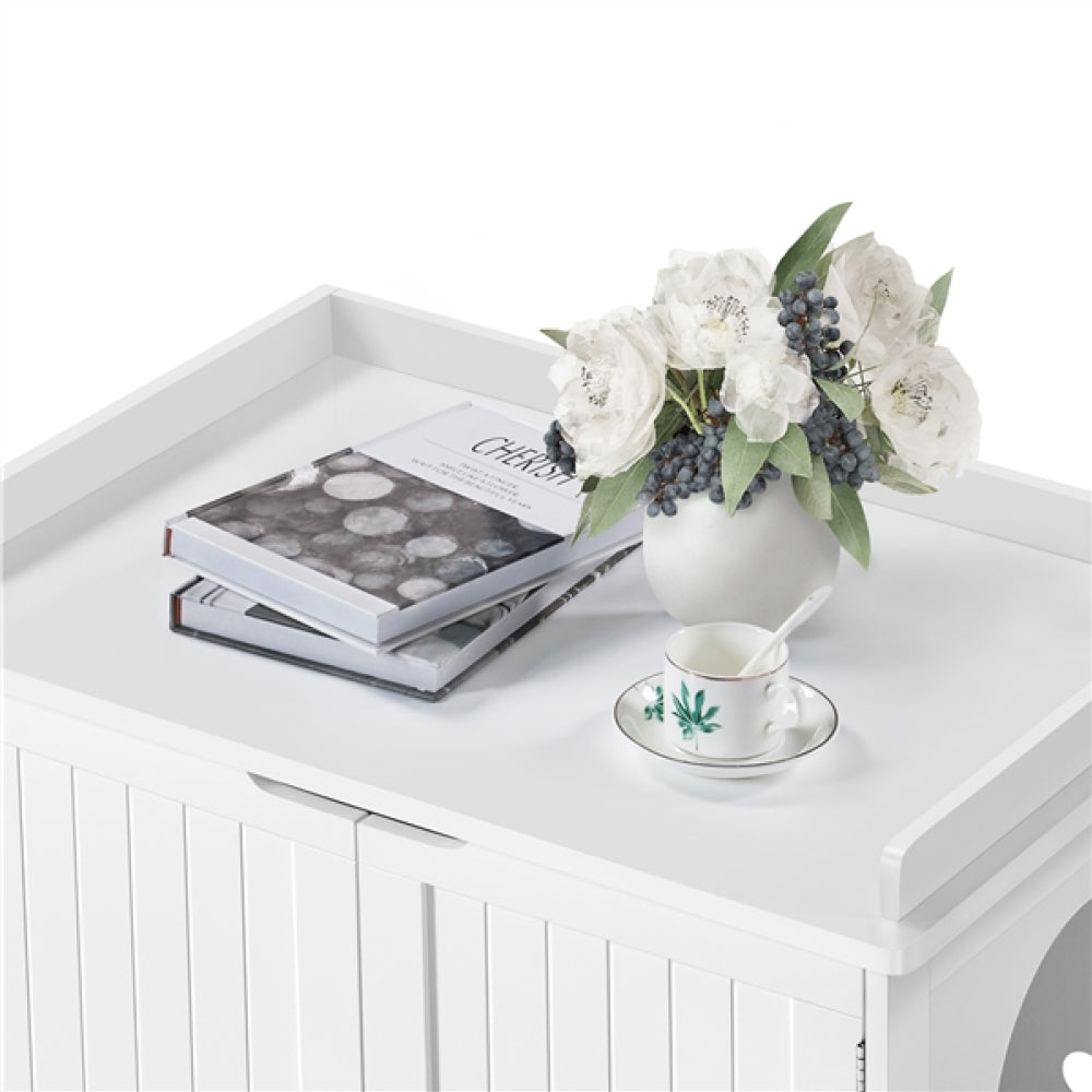 Pet Litter Box Wooden Storage Bench