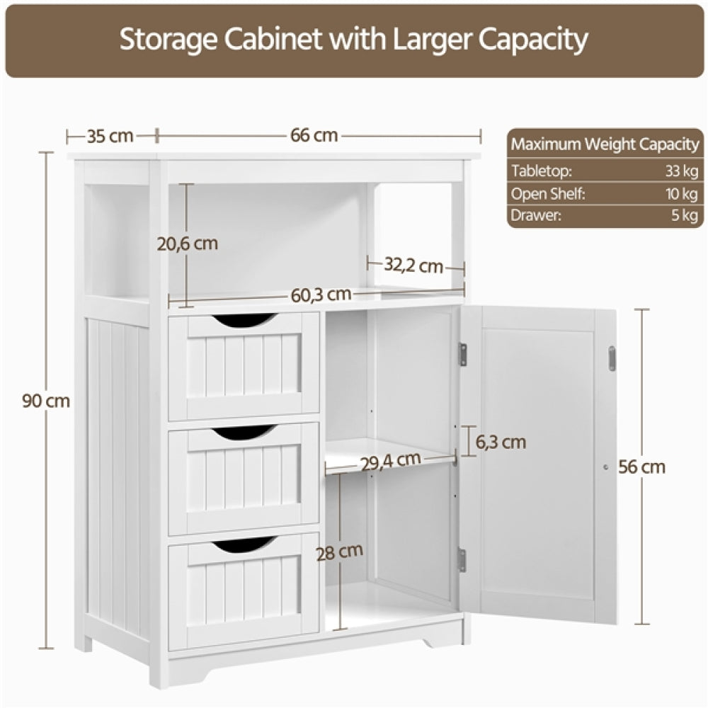 90cm Height Bathroom Floor Cabinet