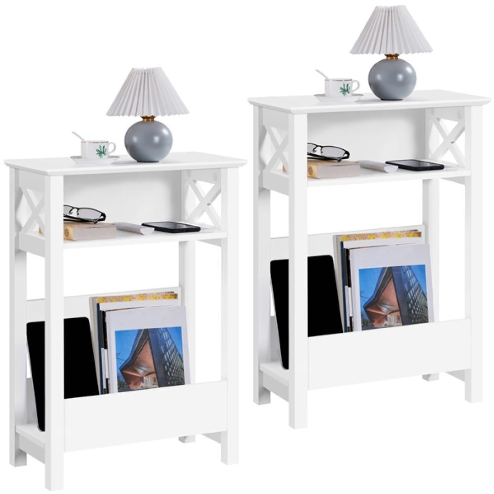 Slim End Table Modern Sofa Table