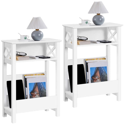 Slim End Table Modern Sofa Table