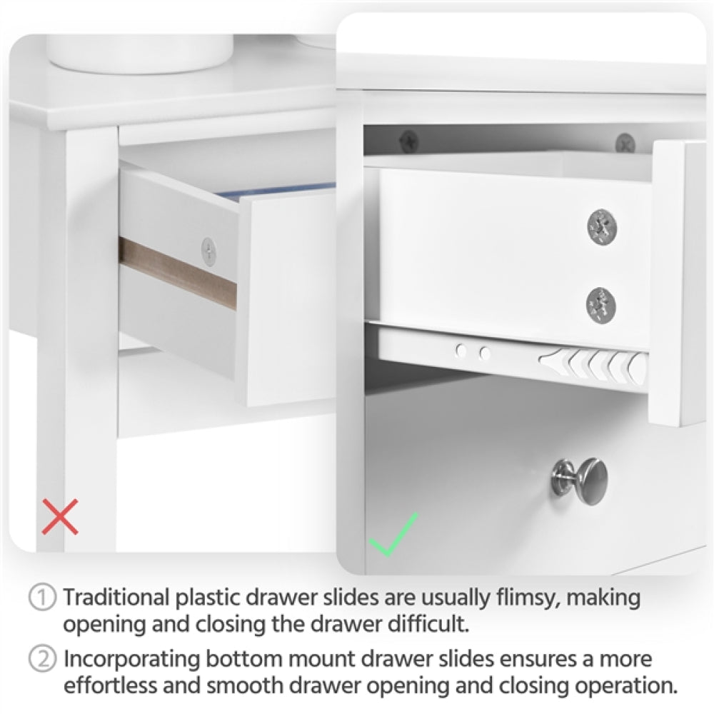 70cm Tall Bedside Table End Table