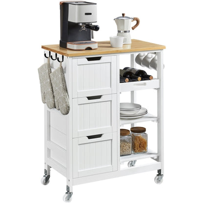 Kitchen Island with Wheels Kitchen Storage Serving Cart