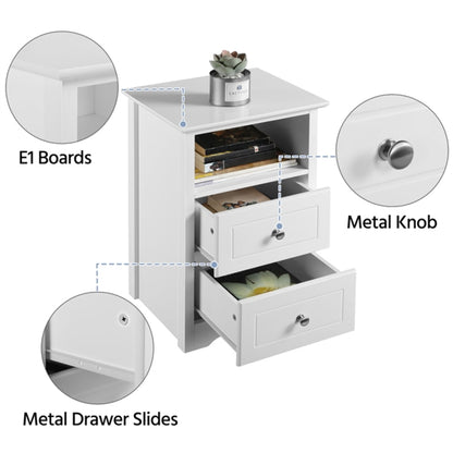 Set of 2 Side Tables Nightstands Side Tables
