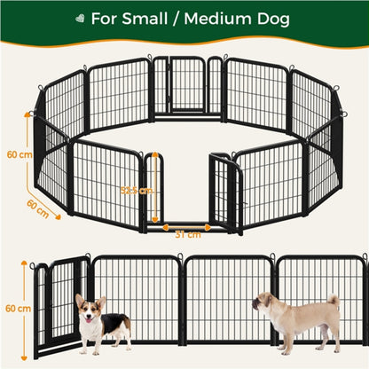 12 Panels Dog Playpen Metal Pet Pen