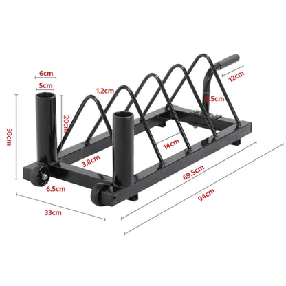 Horizontal Bumper Plate Rack Strength Fitness Rack Plate Holder