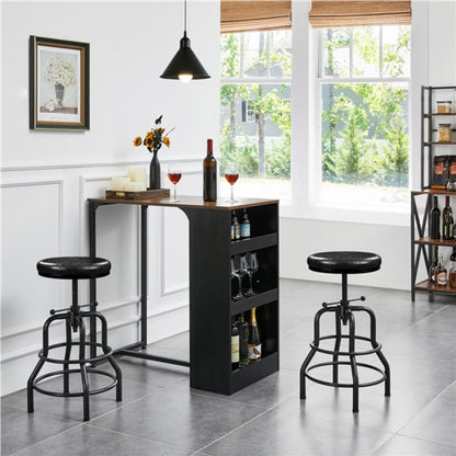 Vintage Industrial Bar Stool Rustic Swivel Bar Stool