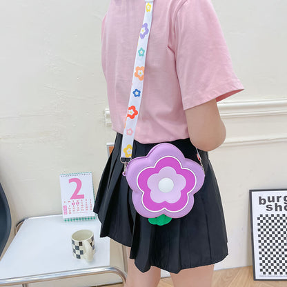 Flower Q Uncle Silicone Children's Crossbody Bags Phone Bag