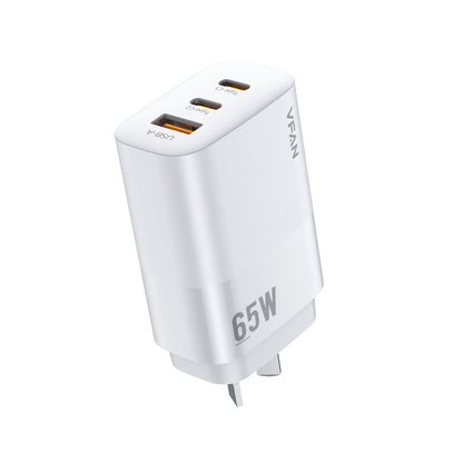 VFAN PD 65W 3-in-1 GaN Ultra Fast Charger Plug MacBook Available AU7