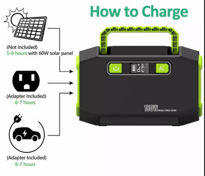 Portable Generator Charging Power Station Bank Power Solar Generator - The Shopsite