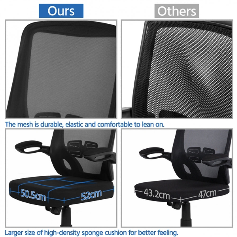 Height Adjustable Mesh Office Chair w/ Flip-up Armrests