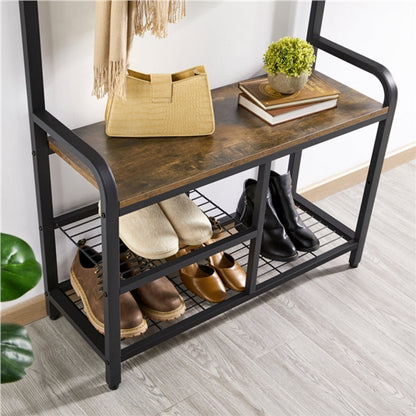 72” H Multifunctional Hall Tree with Bench &amp; Shoe Storage