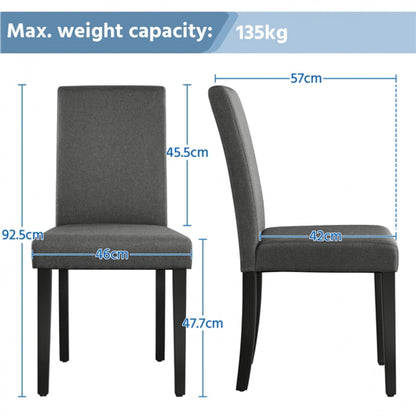 4pcs Parson Dining Chairs Fabric Upholstered Urban Style