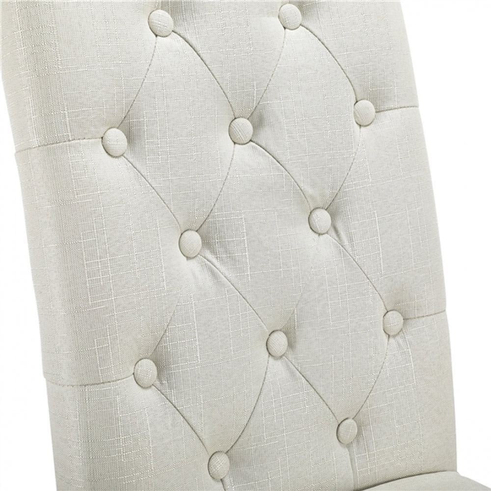 2PCS Classic Fabric Upholstered Dining Chair