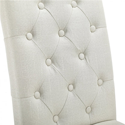 2PCS Classic Fabric Upholstered Dining Chair