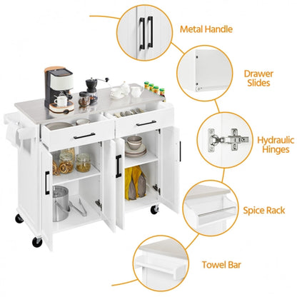 Stainless Steel Kitchen Island Cart Kitchen Trolley