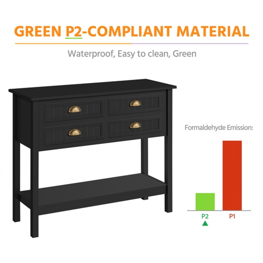 4-Drawer Console Table